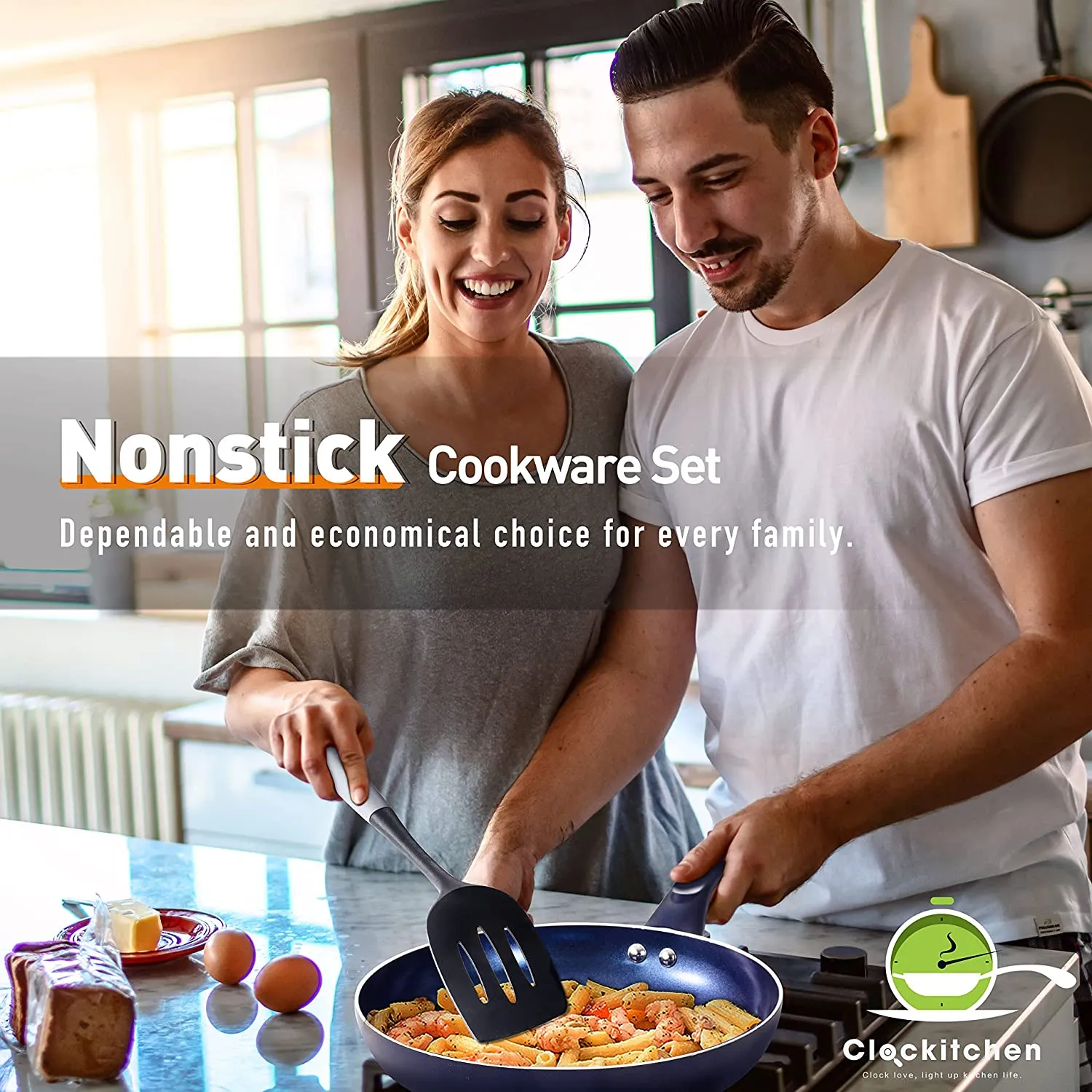 6 Pieces Pots and Pans Set,Aluminum Cookware Set, Nonstick