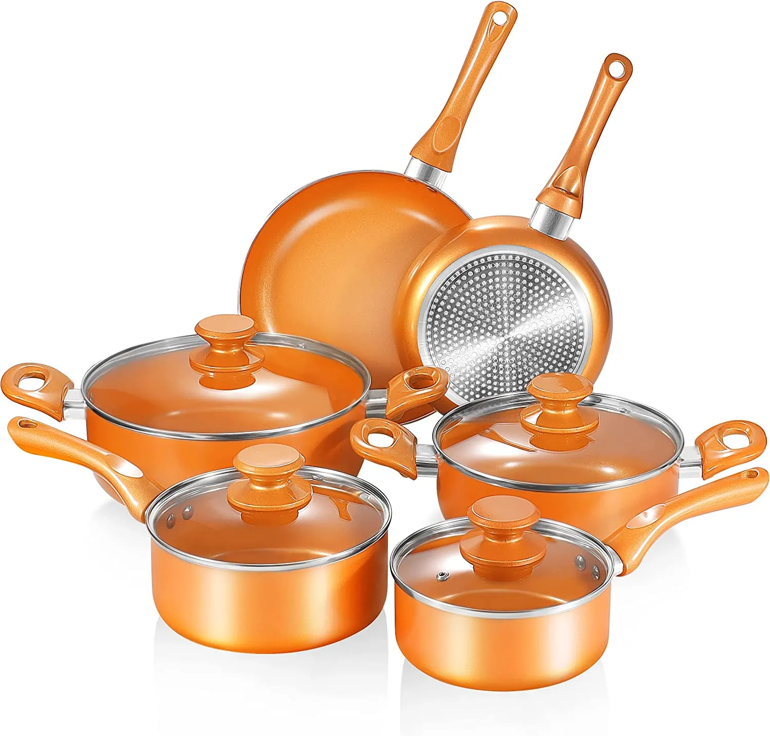 6 Pieces Pots and Pans Set,Aluminum Cookware Set, Nonstick