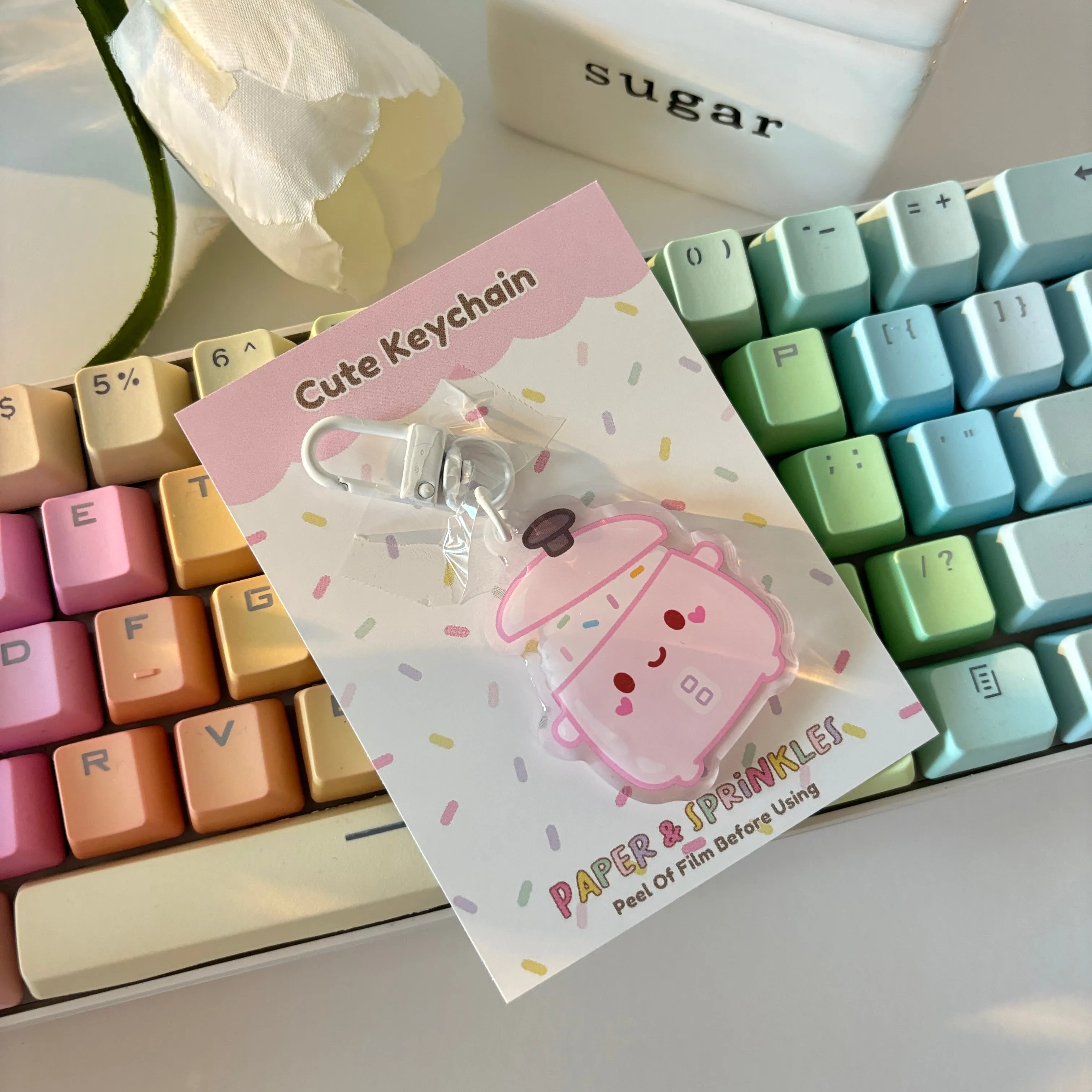 Cute Rice Cooker Acrylic Charm/Keychain
