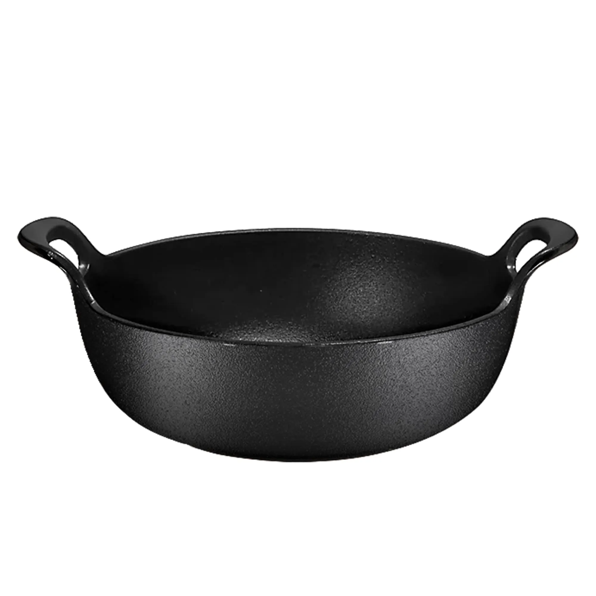 Enameled Cast Iron Balti Dish With Wide Loop Handles, 5 Quart