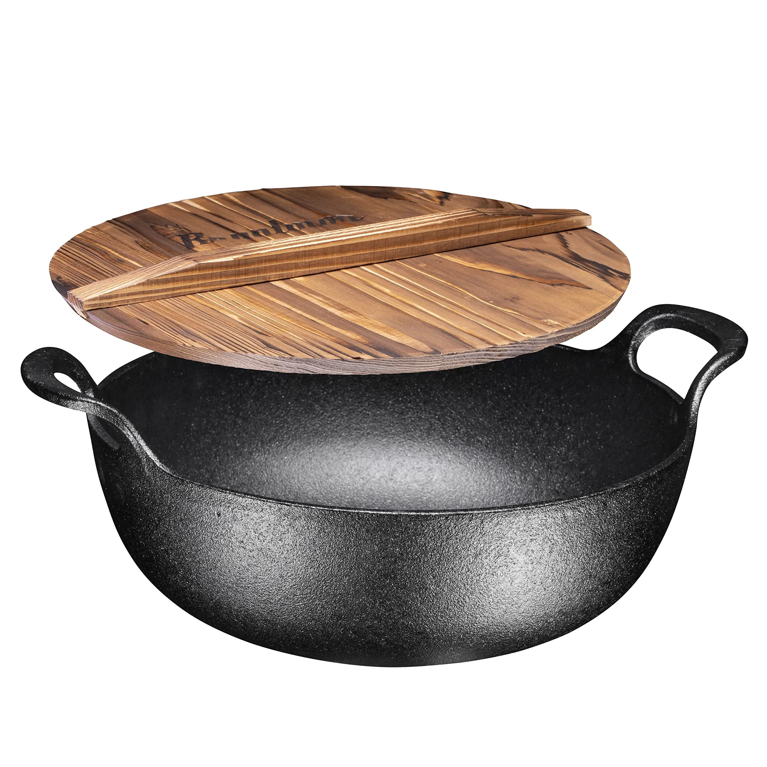 Enameled Cast Iron Balti Dish With Wide Loop Handles, 5 Quart