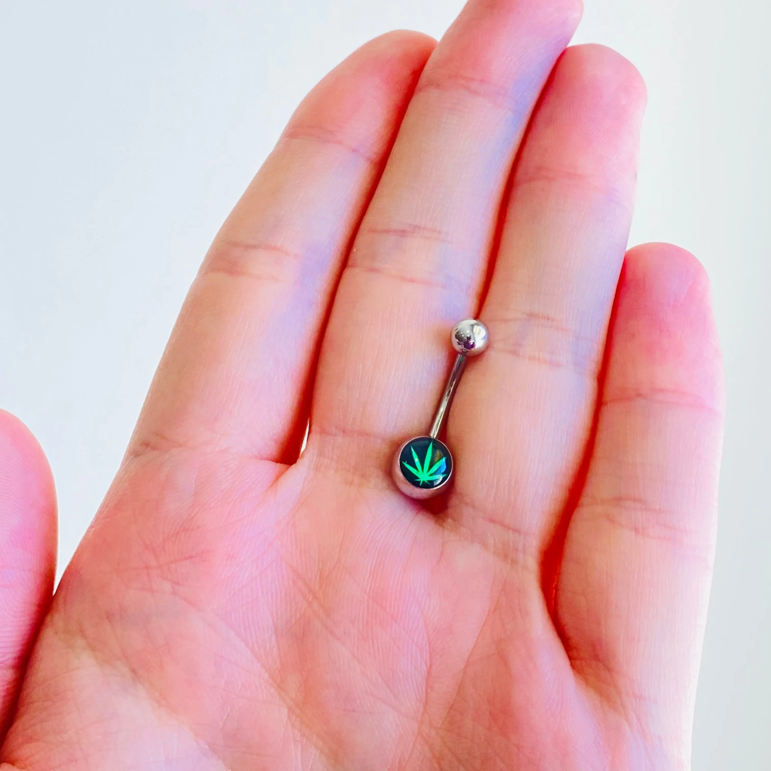 Green Pot Logo Belly Ring