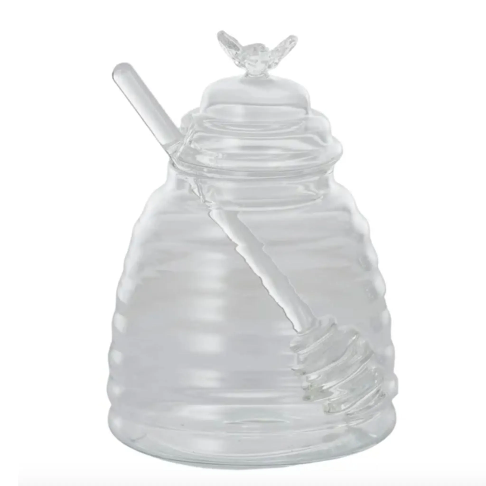 Hive Glass Honey Pot