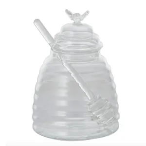 Hive Glass Honey Pot