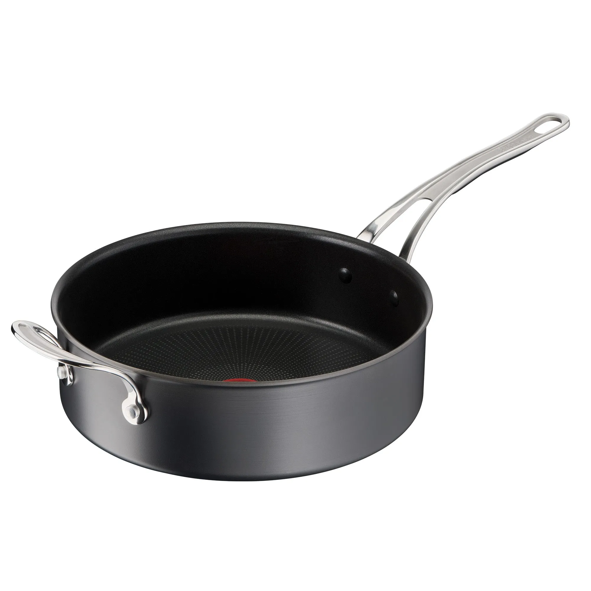 Jamie Oliver by Tefal Cooks Classic Non-Stick Induction Hard Anodised Sautepan   Lid 26cm
