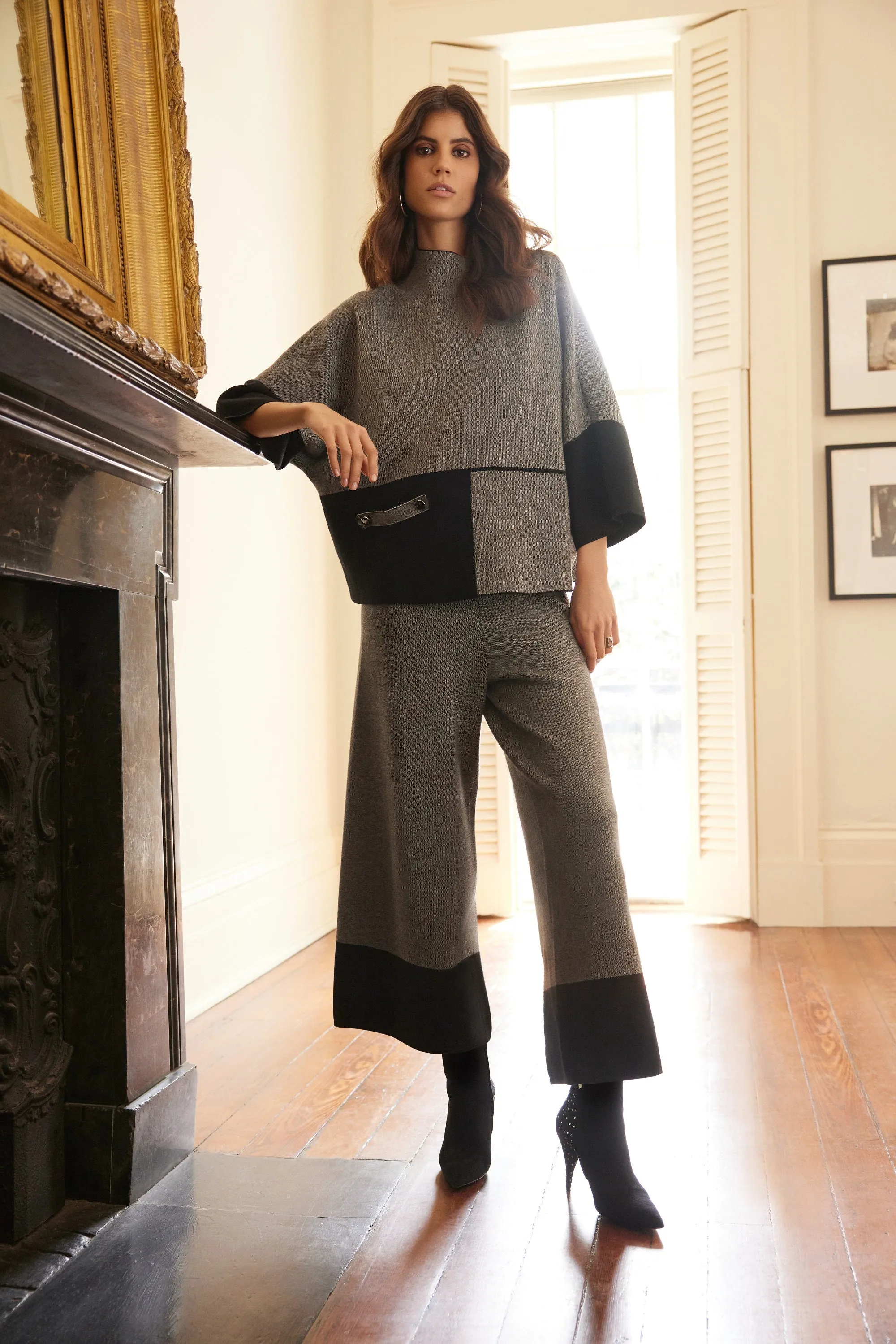 Joseph Ribkoff Sale, 233936 Wide Leg Cropped Pant 60% Off Regular Price