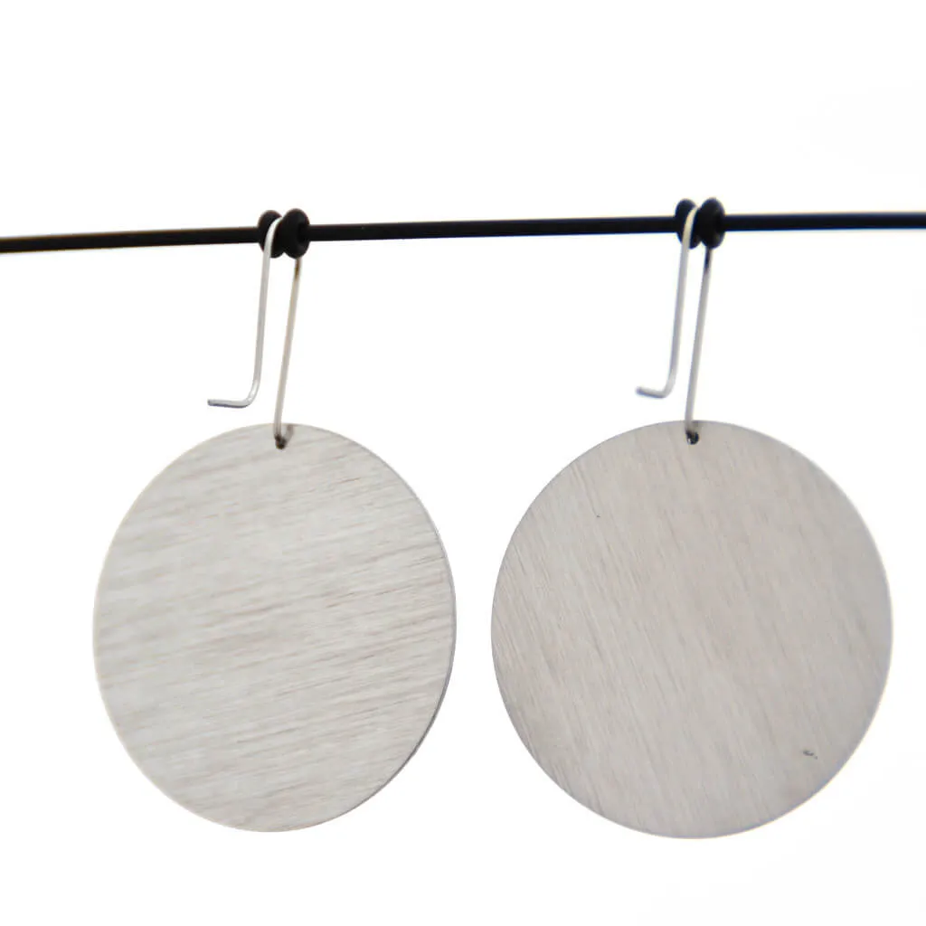 Pot plant face - Birds Nests For Hair - large circle shepherds hook earrings